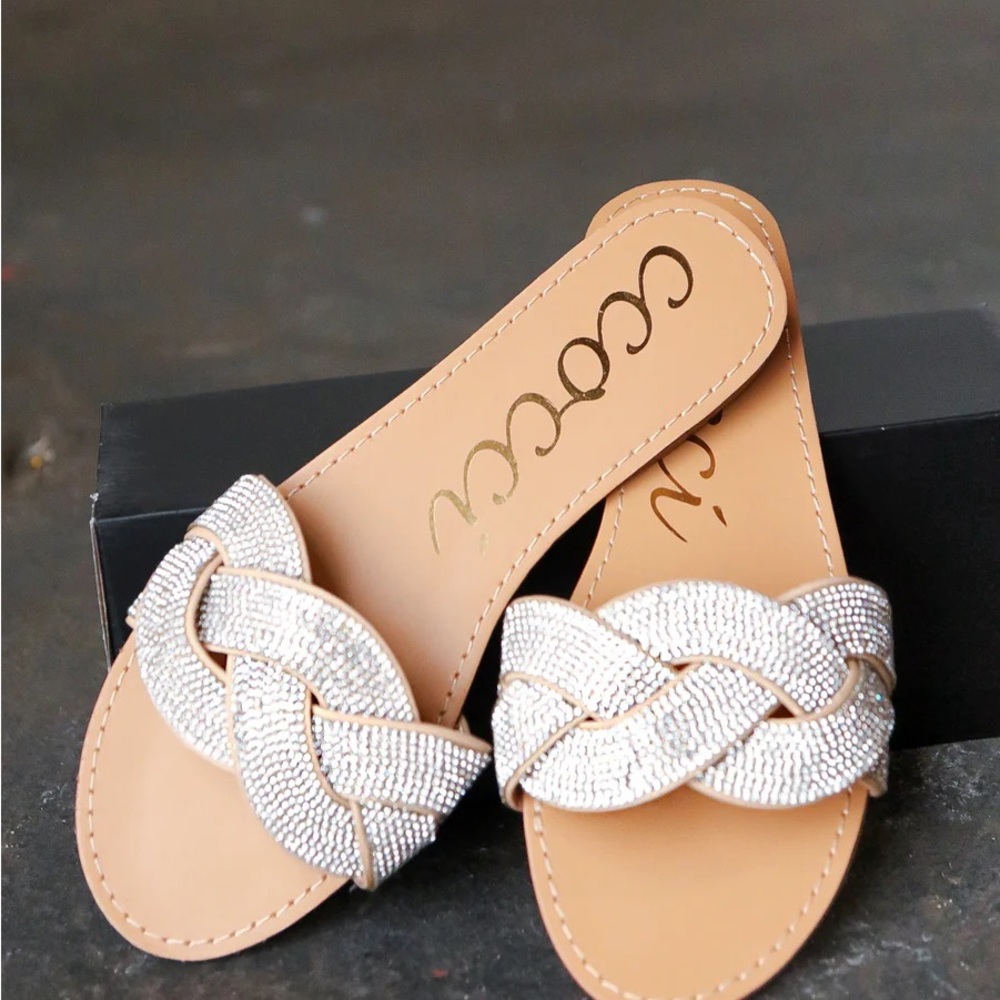 Braided Rhinestone Sandals - Picture 3 of 3